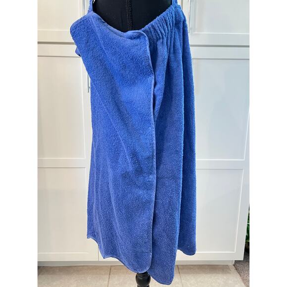 NWT Delicates Spa Terry Towel Wrap JCPenney Vintage 40x29 Bath Cotton Purple - Picture 7 of 10